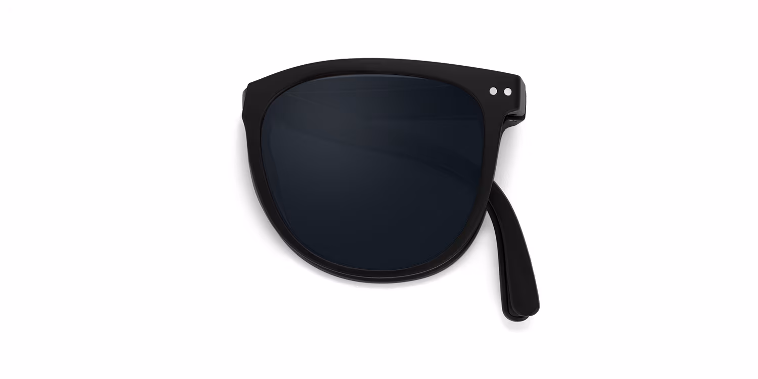 Sleek Black Square Sunglasses with Foldable Temples for Ultimate Convenience